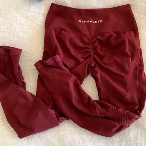 Alphalete contour leggings burgundy medium